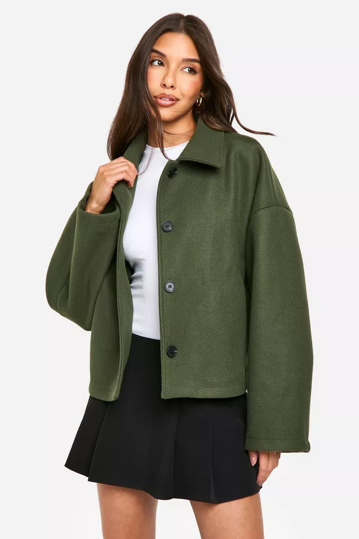 Wool Look Short Jacket | Boohoo.com (UK & IE)