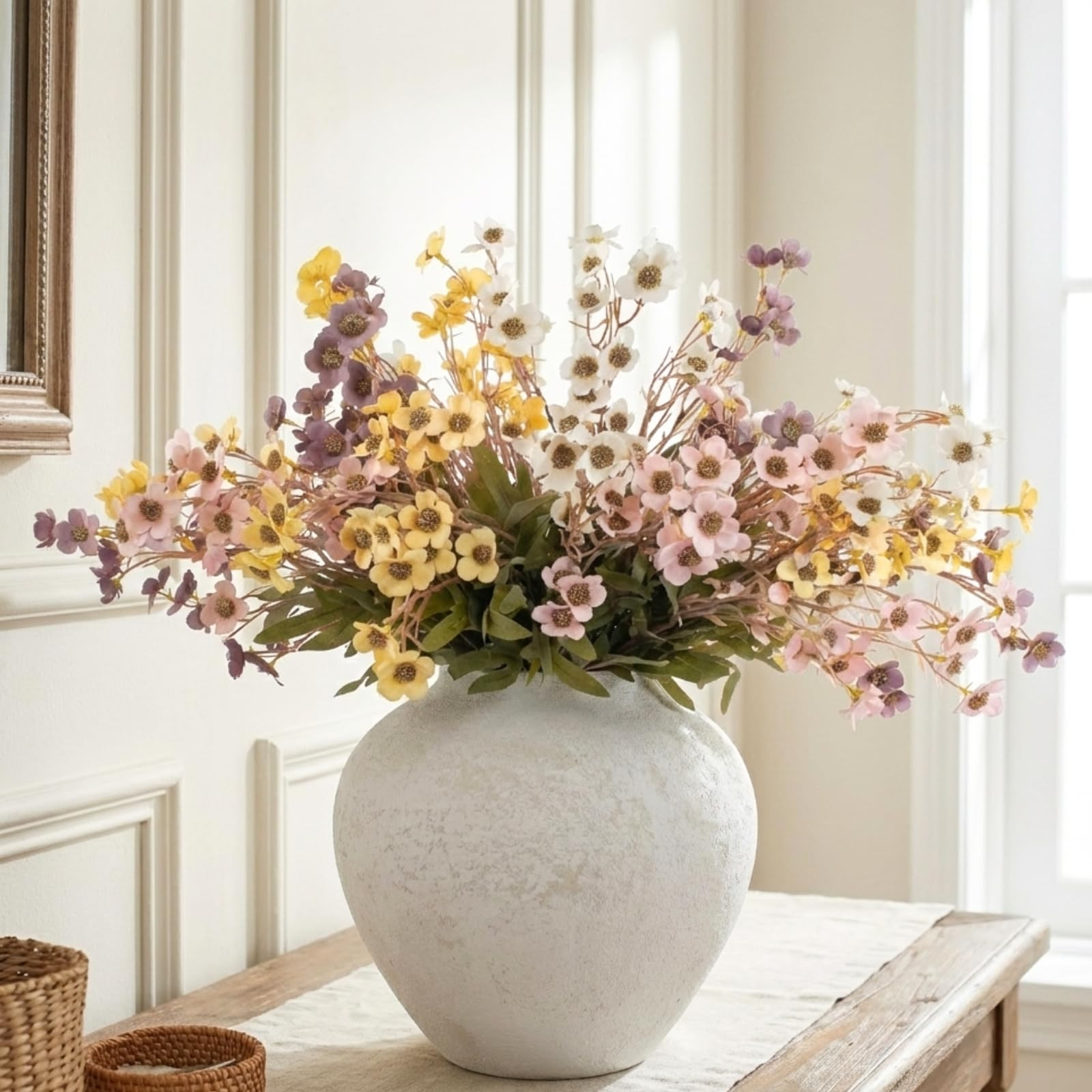 RyddeligHome 24 Stems Artificial Wildflower Bouquet - 23" Tall Faux Silk Flowers for Spring Decor... | Amazon (US)