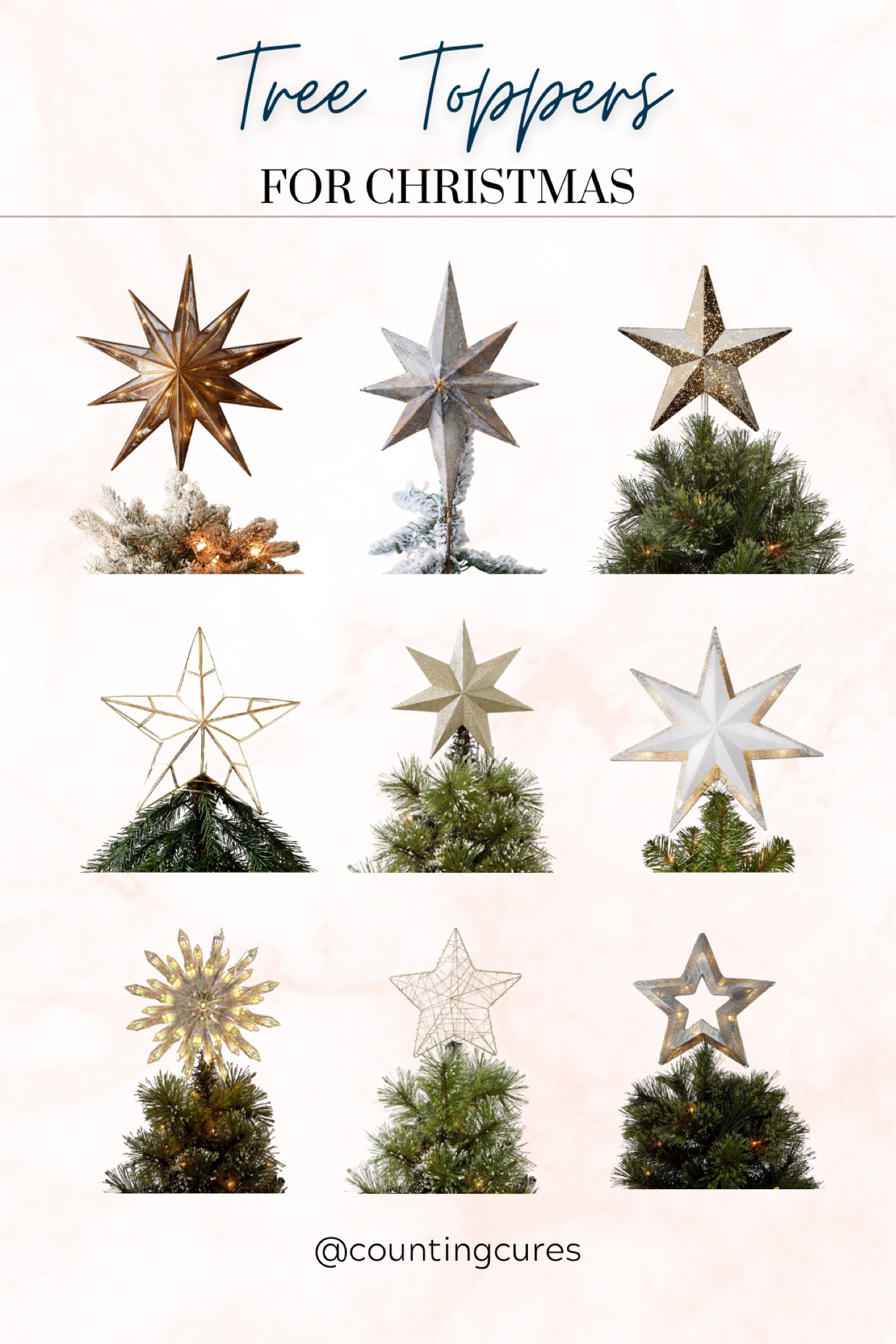 Complete your Christmas tree look with these toppers! #christmasdecor #seasonalornament #treeinspo #homeaccent

#LTKhome #LTKHoliday #LTKstyletip