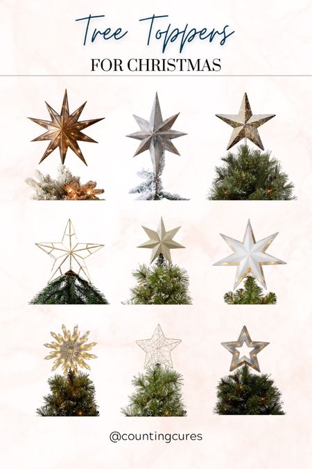 Complete your Christmas tree look with these toppers! #christmasdecor #seasonalornament #treeinspo #homeaccent

#LTKhome #LTKHoliday #LTKstyletip