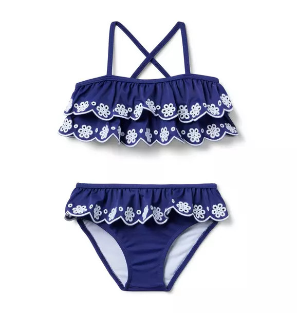 Recycled Eyelet Ruffle 2-Piece Swimsuit | Janie and Jack