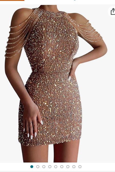Amazon sequin dress with fun sleeves. 

#LTKSeasonal #LTKstyletip #LTKHoliday
