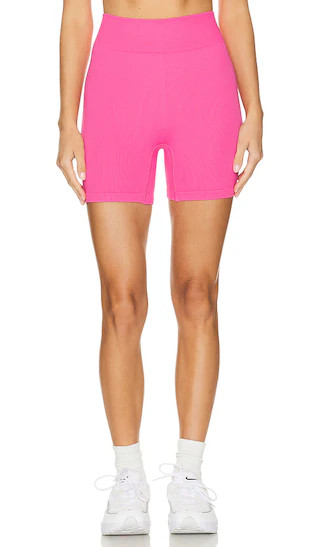 Ribbed Seamless Spin Short in Neon Pink | Revolve Clothing (Global)