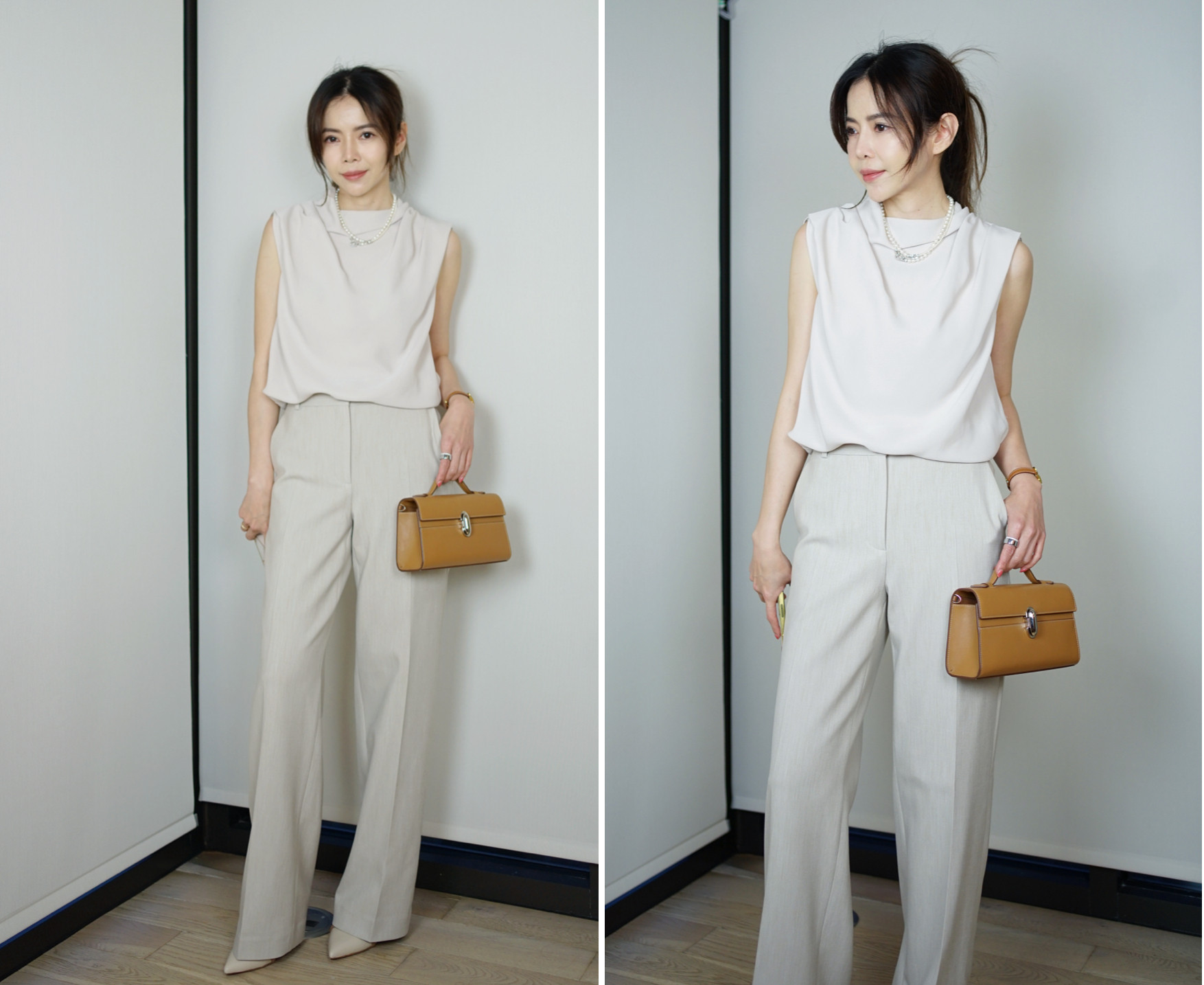 This sleeveless top features a minimalist design, and my favorite part is the draped neckline. The fabric used is Studio Drape, a lightweight satin material with a soft matte sheen. It has a smooth texture and a beautiful drape, making it effortlessly elegant and easy on the eyes. Simple yet stylish. 

@aritzia  #aritziapartner 

 #LTKspring #LTKover50style #LTKstyletip