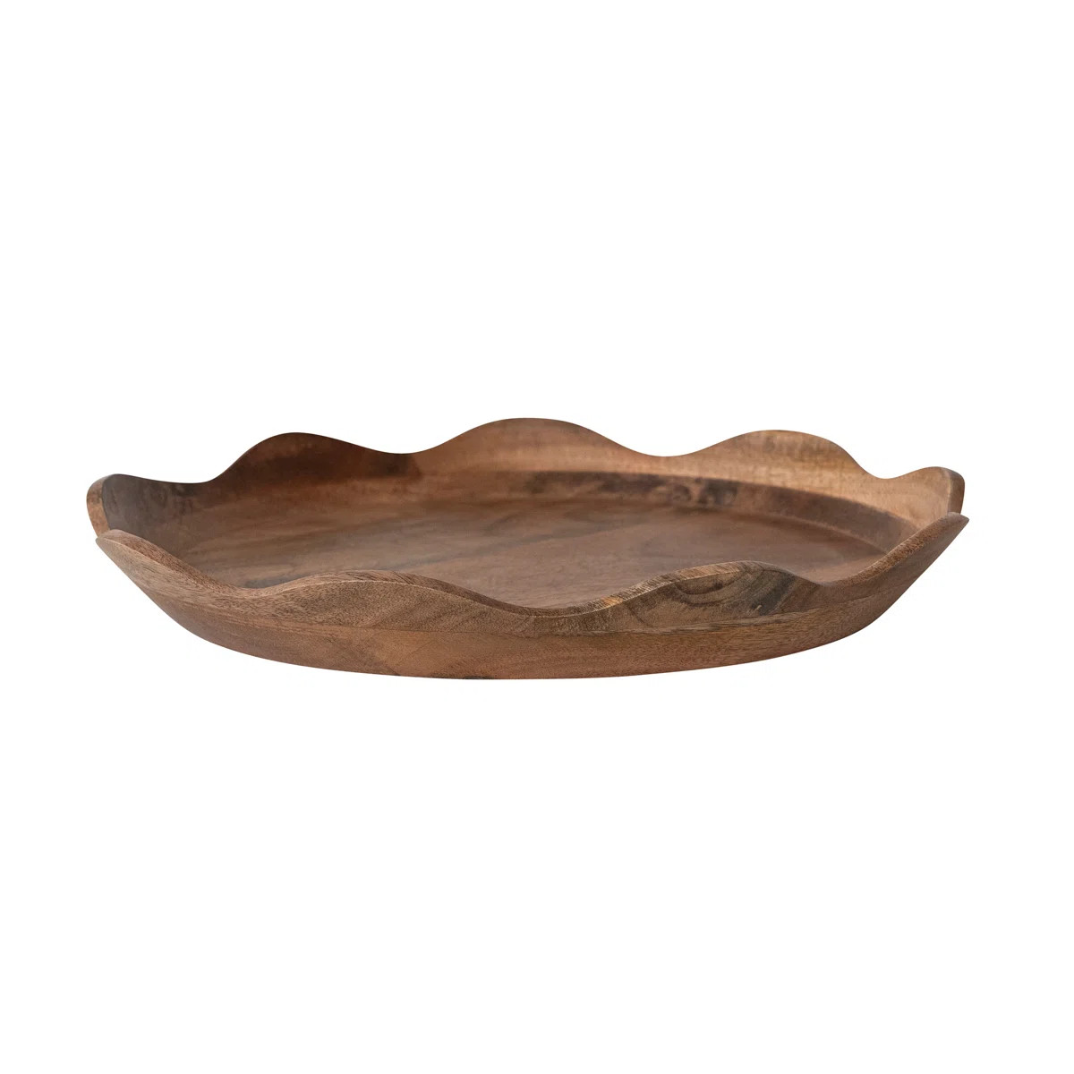 Scalloped Mango Wood Serving Tray | Wayfair North America