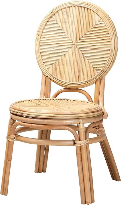 Baxton Studio Carita Dining Chair, One Size, Natural Brown | Amazon (US)