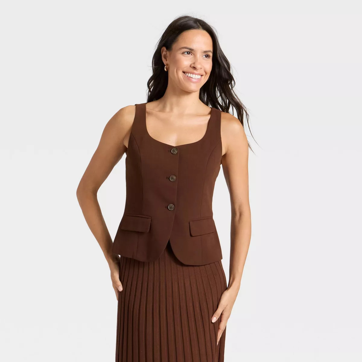 Women's Signature Crepe Scoop Vest - A New Day™ | Target