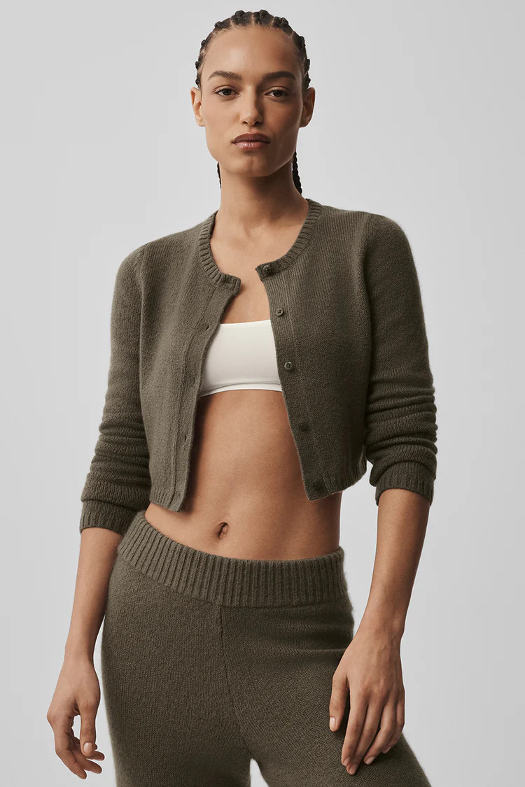 Wool Cashmere New Class Cropped Cardigan | Alo Yoga (US)