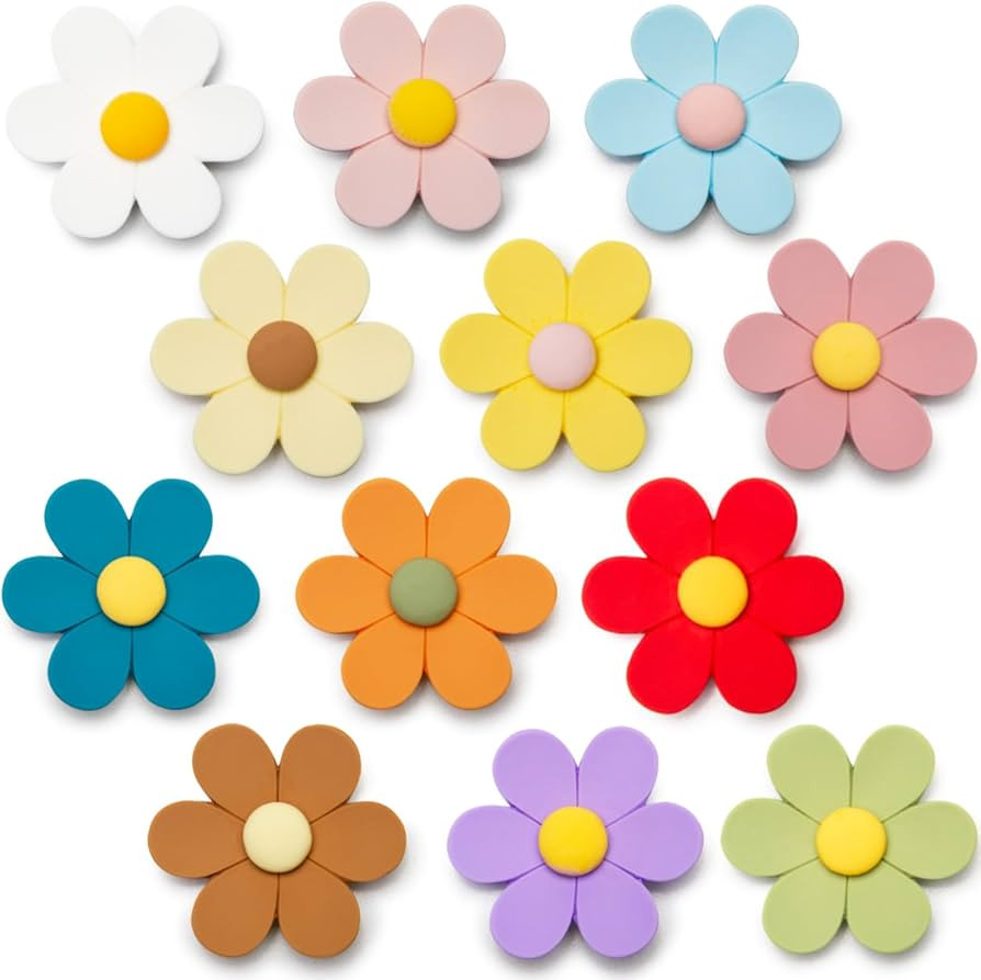 Extra Large 3D Flower Cute Fridge Magnets for Locker, Colorful Strong Decorative Funny Refrigerat... | Amazon (US)