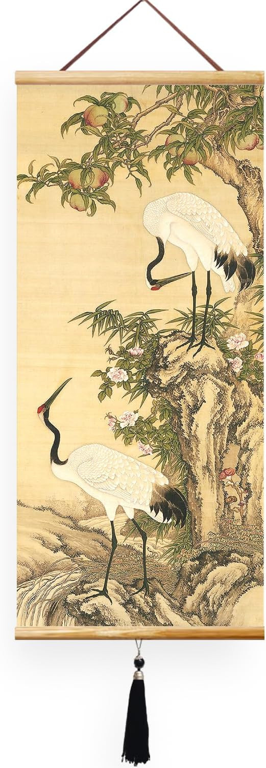 EAPEY Prints Chinese Scroll Hanging Japanese Wall Art Decor Home | Amazon (US)