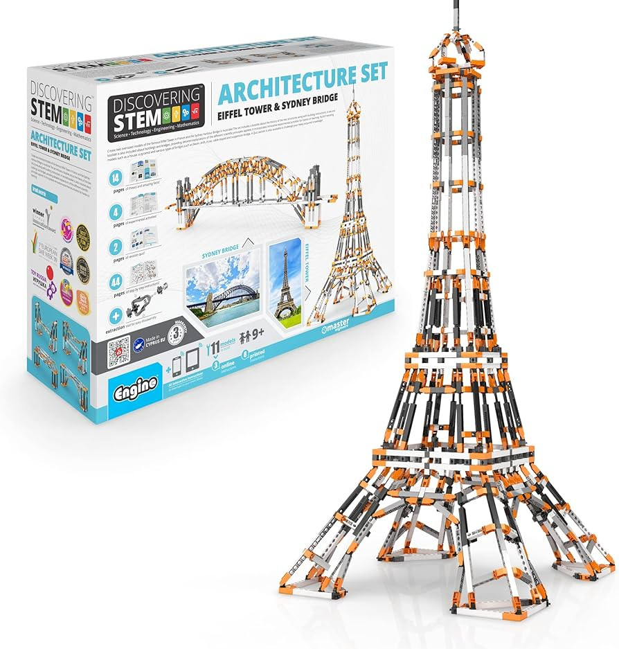 Engino - STEM Toys, Architecture Set: Eiffel Tower, Sydney Bridge - Building Toys, Educational To... | Amazon (US)