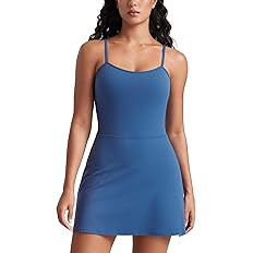 CRZ YOGA Womens Butterluxe Tennis Dress Spaghetti Strap Casual Athletic Sports Outfits with Built... | Amazon (US)