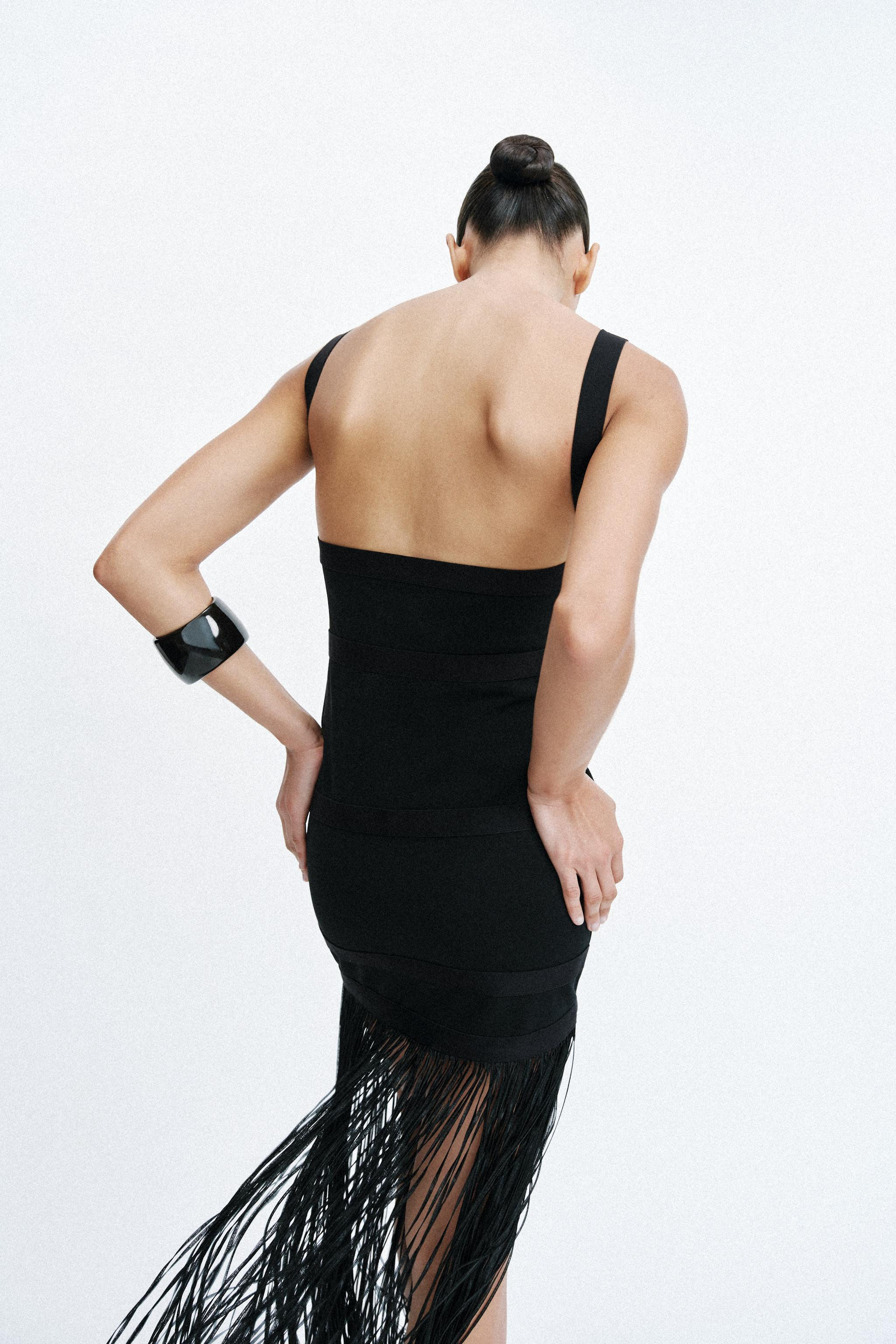 LONG FRINGED DRESS | Zara US
