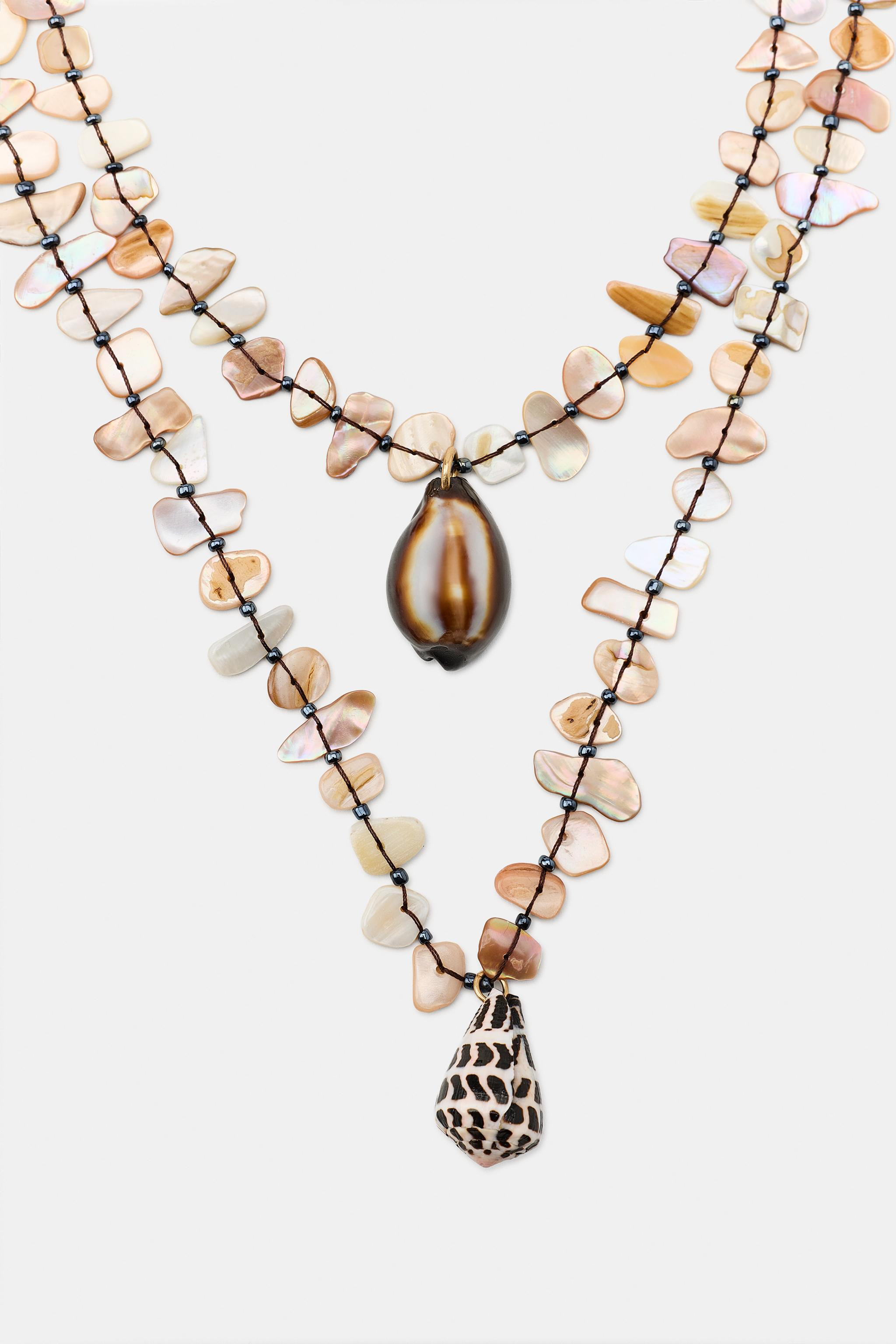 PACK OF 2 SHELL NECKLACES | Zara US
