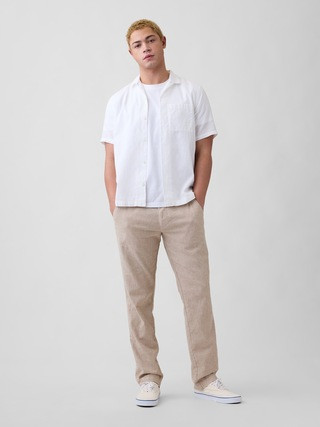 Straight Linen-Blend Pants | Gap Factory | Gap Factory