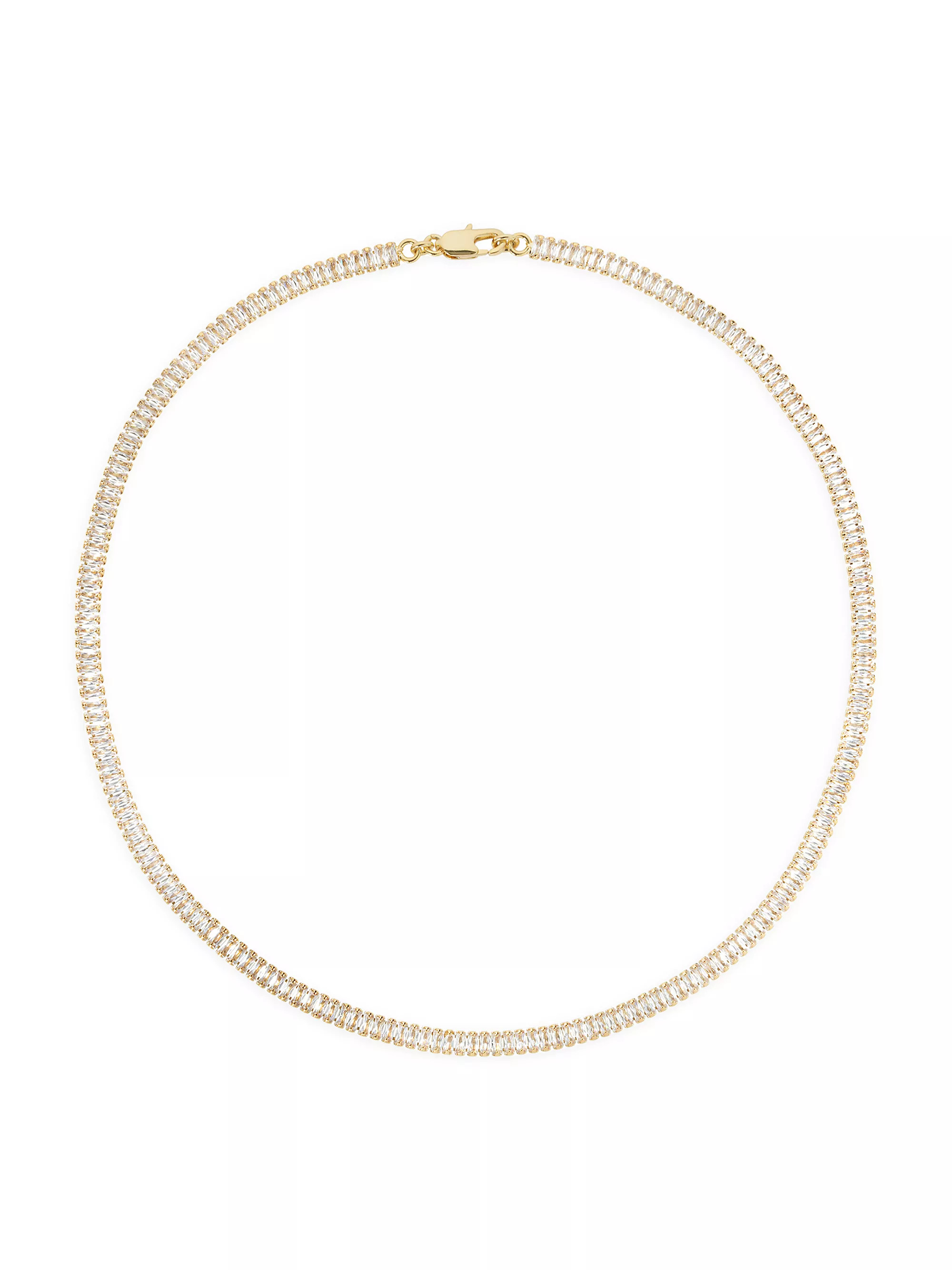 Teagan Sterling Silver & Cubic Zirconia Tennis Necklace | Saks Fifth Avenue