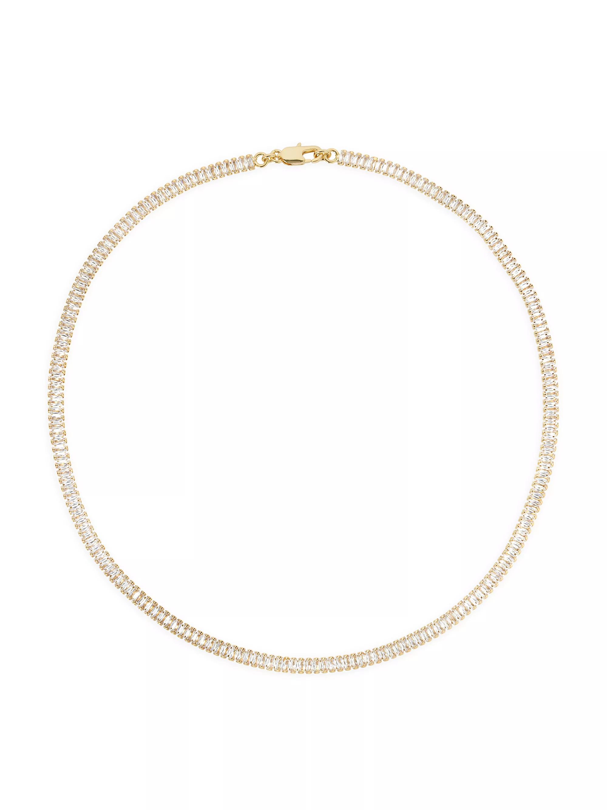 Teagan Sterling Silver & Cubic Zirconia Tennis Necklace | Saks Fifth Avenue