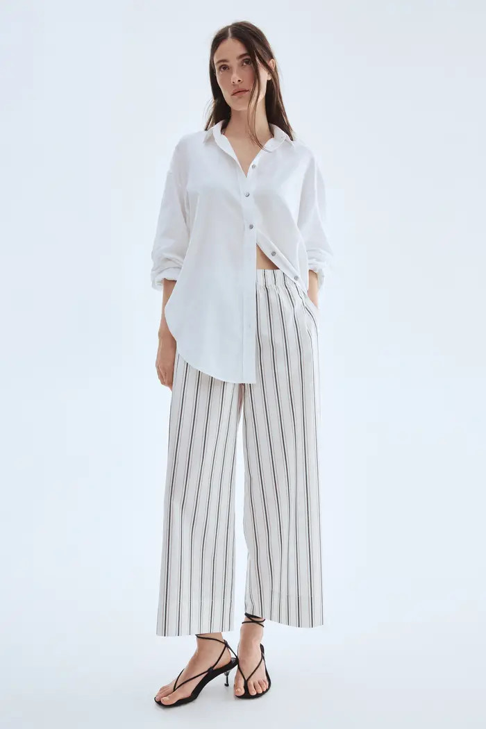 H&M Ankle-length Cotton Trousers | Nordstrom | Nordstrom