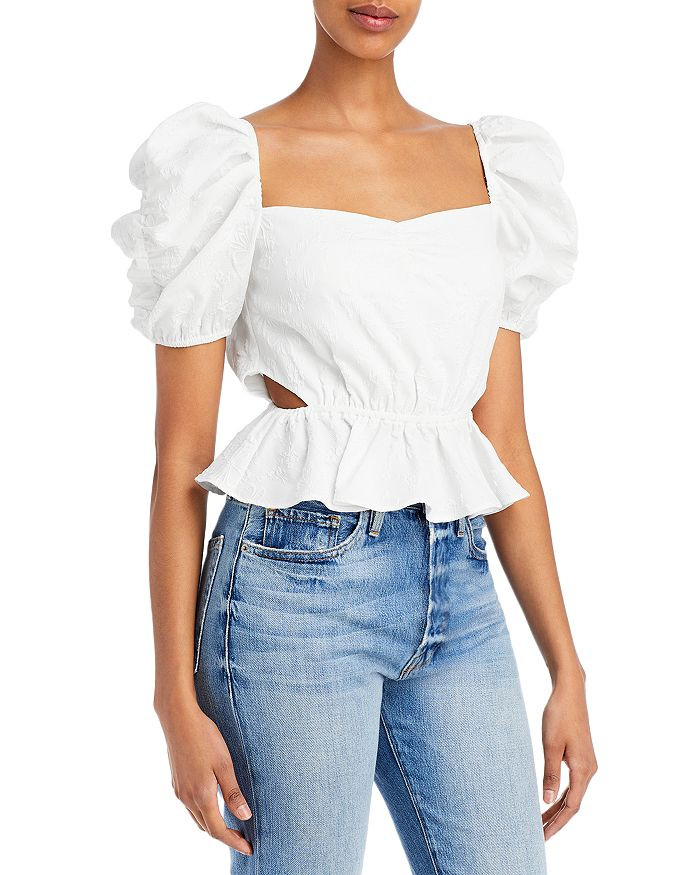 Annalise Cutout Peplum Top | Bloomingdale's (US)