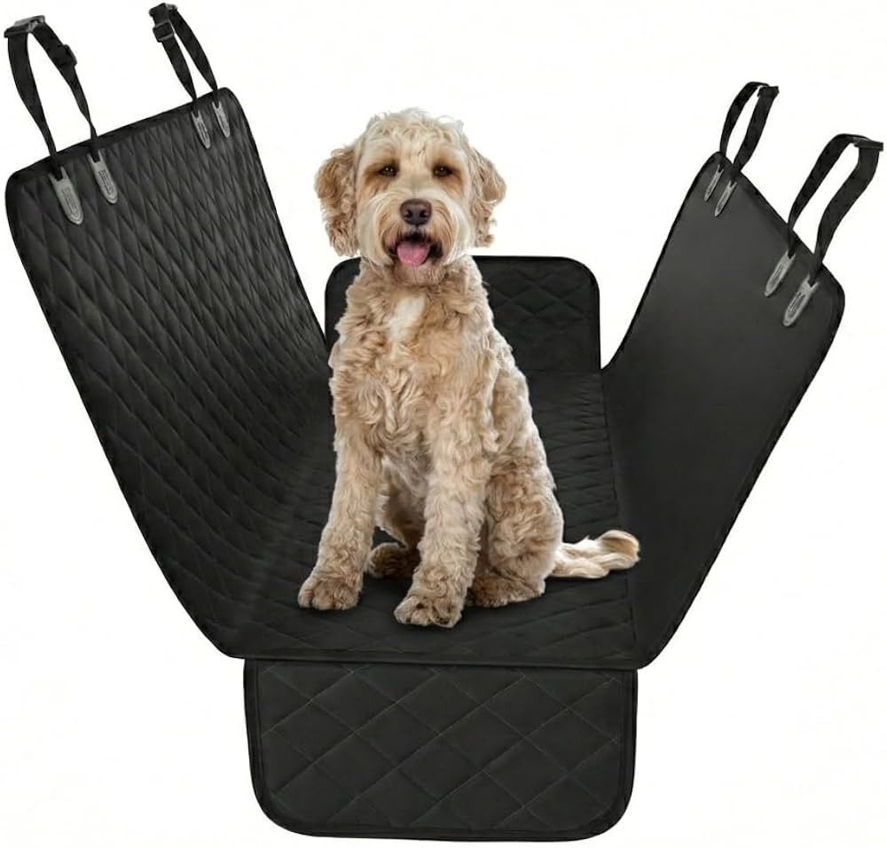 Active Pets Black Standard Dog Car Hammock Back Seat Cover, Waterproof Backseat Cover Protector f... | Amazon (US)