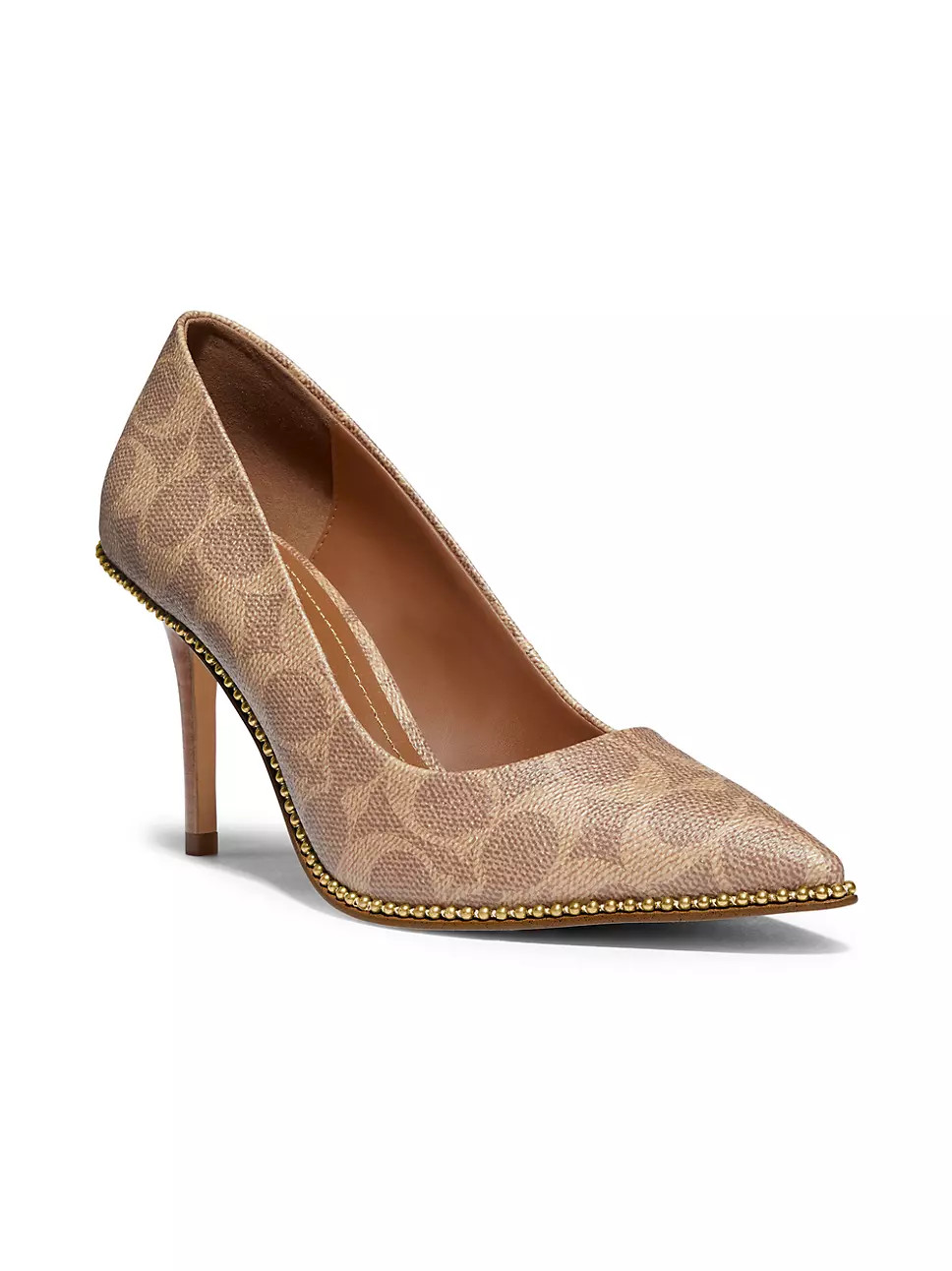Waverly Bead-Trim Signature Coated Canvas Pumps | Saks Fifth Avenue