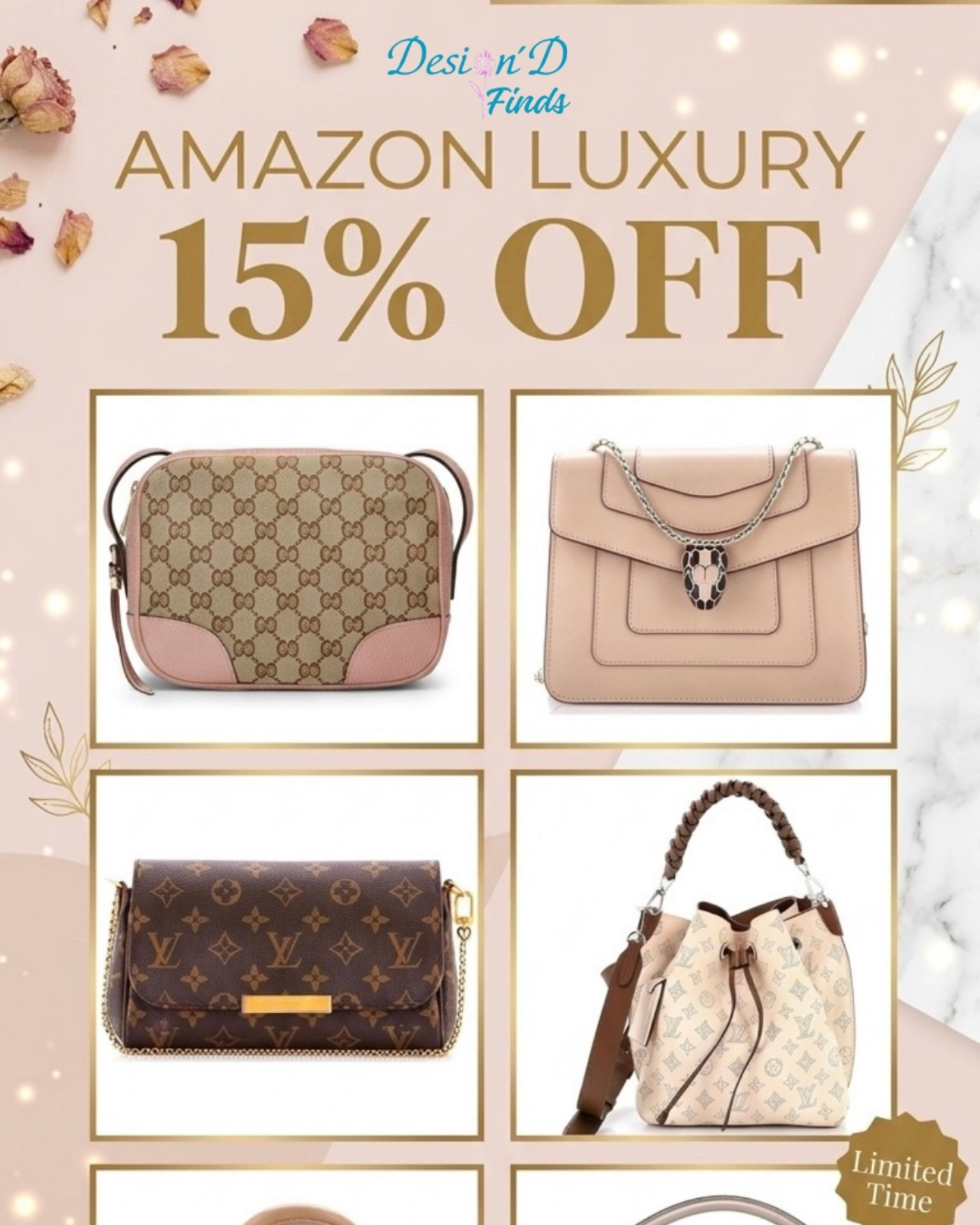 Luxury looks for less — timeless designer-inspired bags now 15% off and perfect for elevating every outfit 🤍✨

#amazon #luxurybag #designer #sale
#luxuryfinds

#LTKWedding #LTKTravel #LTKSaleAlert
