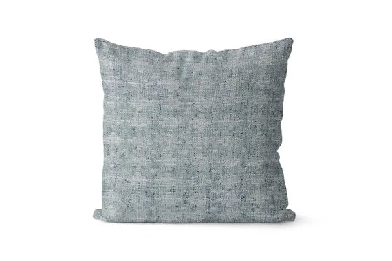 Light Denim Blue Pillow Cover // Light Blue Throw Pillow Cover - Etsy | Etsy (US)