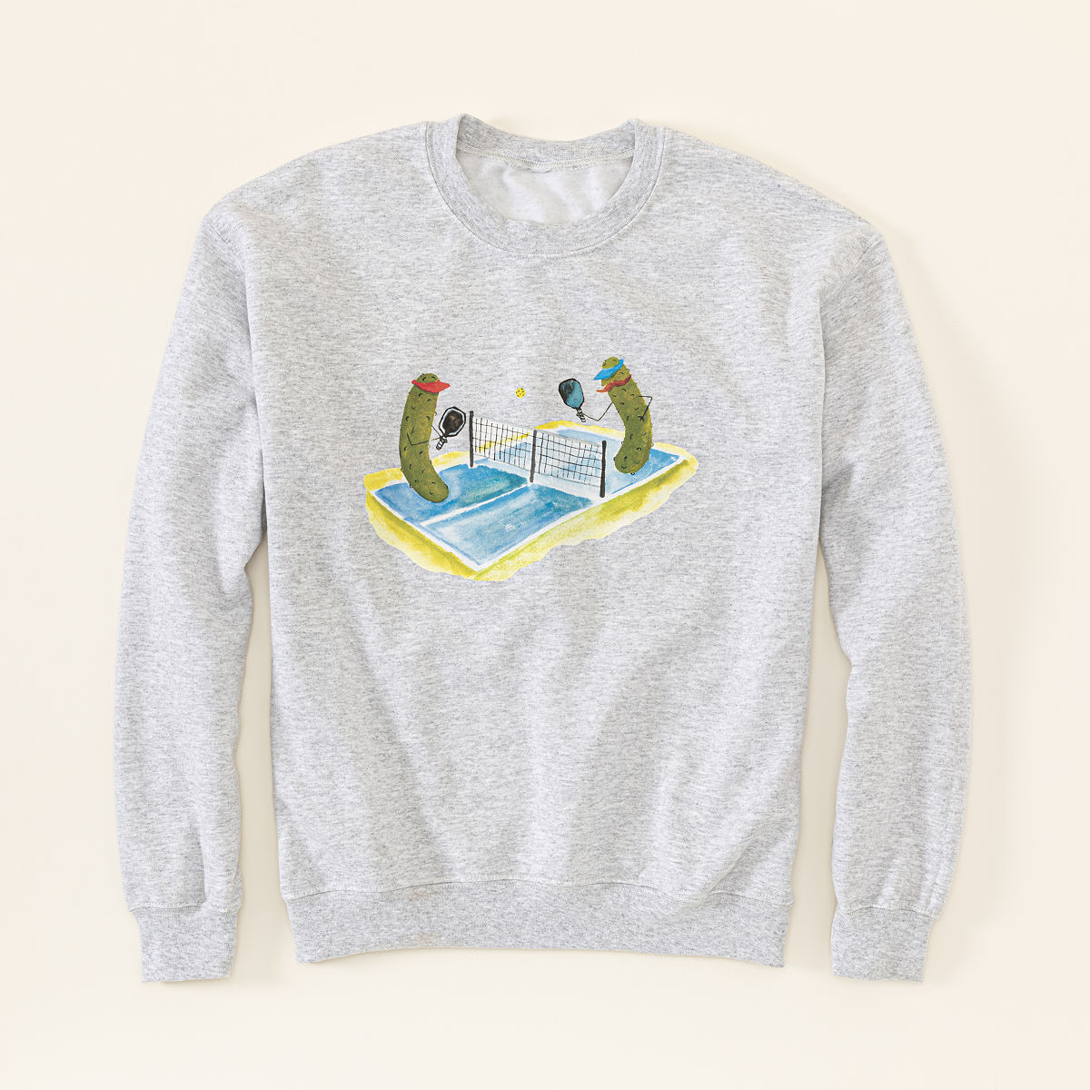 Pickles Playing Pickleball Sweatshirt | UncommonGoods