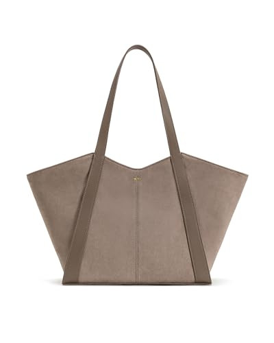 JW PEI Women's Kiana Large Capacity Faux Suede Tote Bag - Taupe | Amazon (US)
