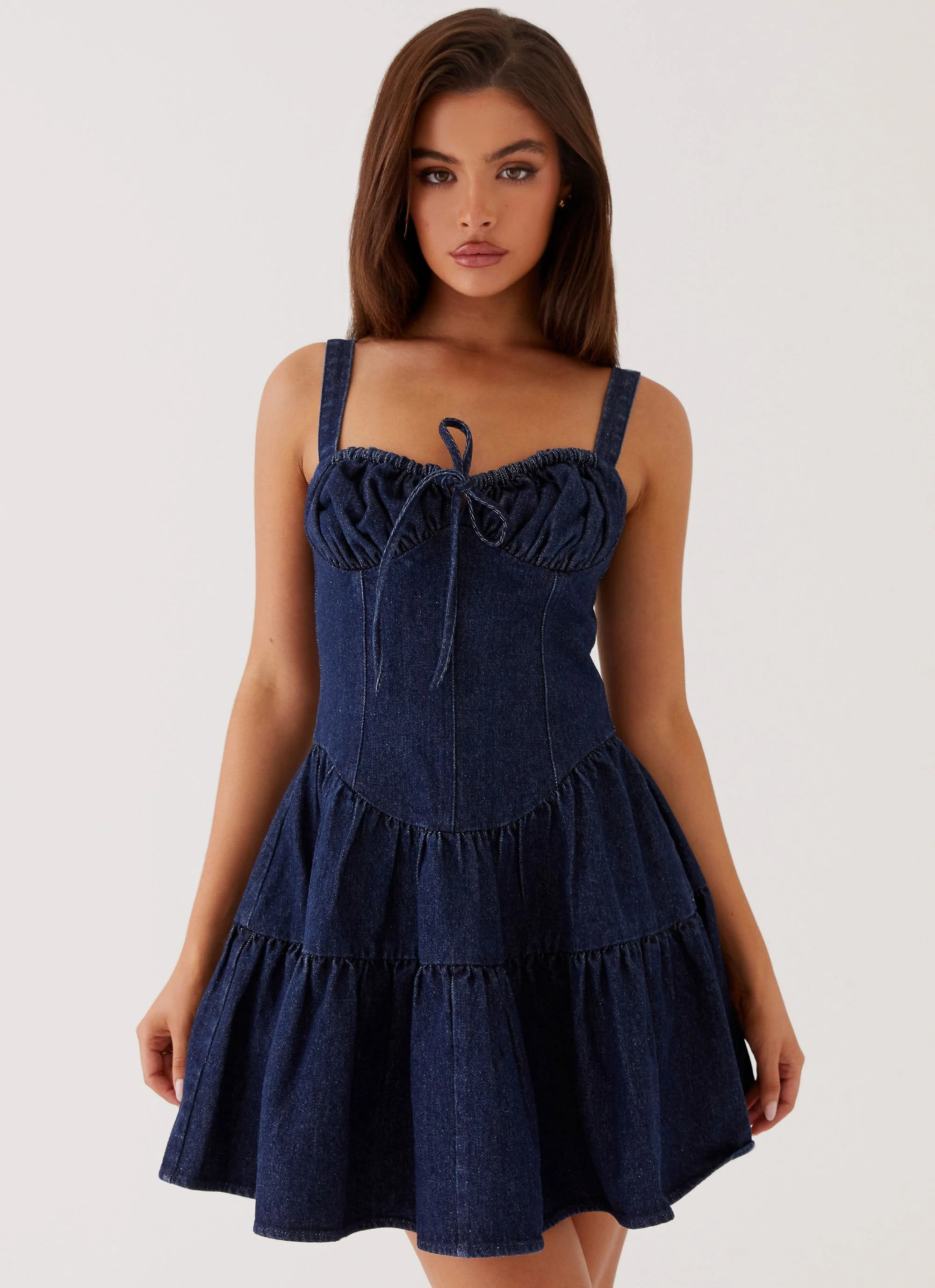 Lucie Denim Mini Dress - Indigo | Peppermayo (Global)