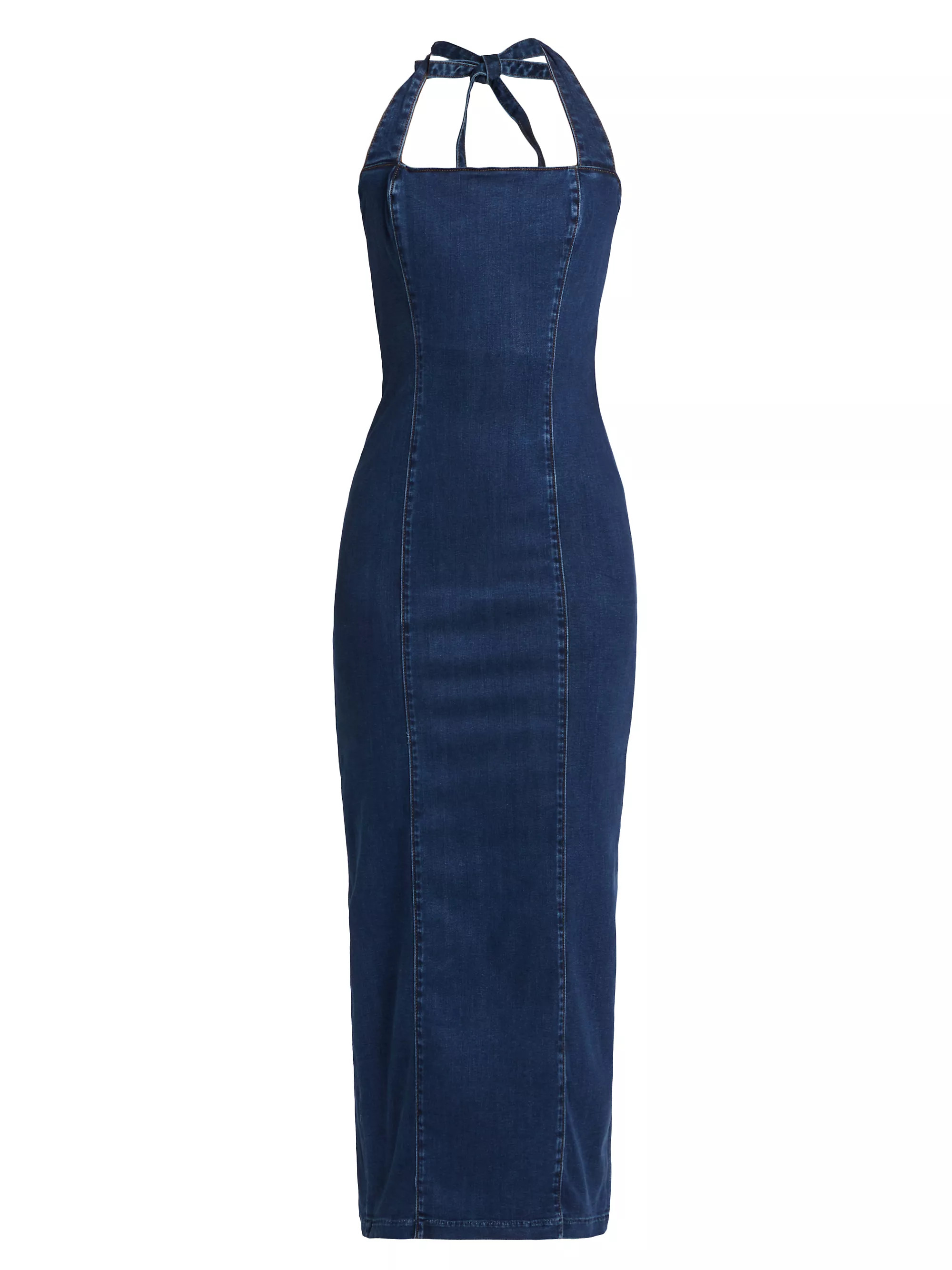 Evita Denim Halter Dress | Saks Fifth Avenue