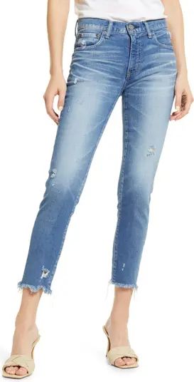 Diana High Waist Distressed Raw Hem Skinny Jeans | Nordstrom