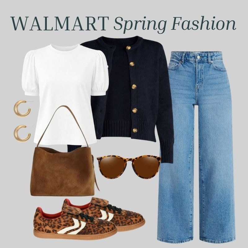 Such an easy way to elevate a casual look. This Walmart spring outfit pairs a puff-sleeve white tee with a structured cardigan and wide-leg jeans. Comfortable, flattering, and great for everyday wear.


// Walmart, Walmart Finds, Walmart Fashion, Walmart Fashion Spring, Walmart Spring, Walmart Outfits, Walmart Womens Fashion, Short Sleeve Sweater, Cardigan Sweater, Wide Leg Jeans, Womens Sneakers, Hoop Earrings, Shoulder bag, Womens Sunglasses 

 #LTKgrwm #LTKootd #LTKSeasonal