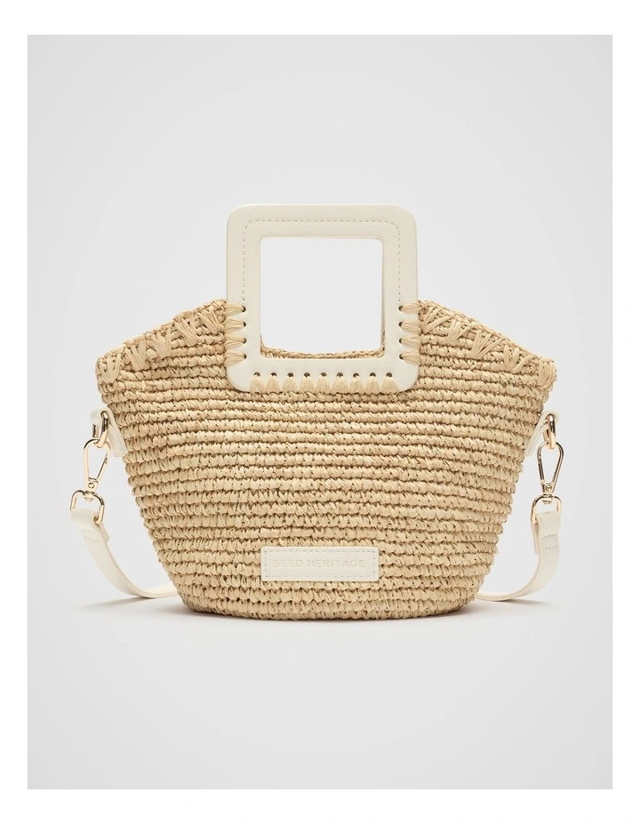 Mini Raffia Crossbody Bag in Cream | Myer