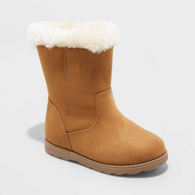 Toddler Girls' Leah Winter Shearling Style Boots - Cat & Jack™ | Target