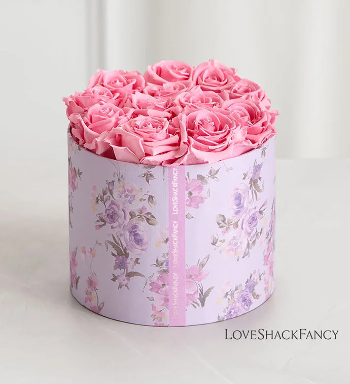 LoveShackFancy Sugar Plum Preserved Magnificent Roses® | 1800flowers.com