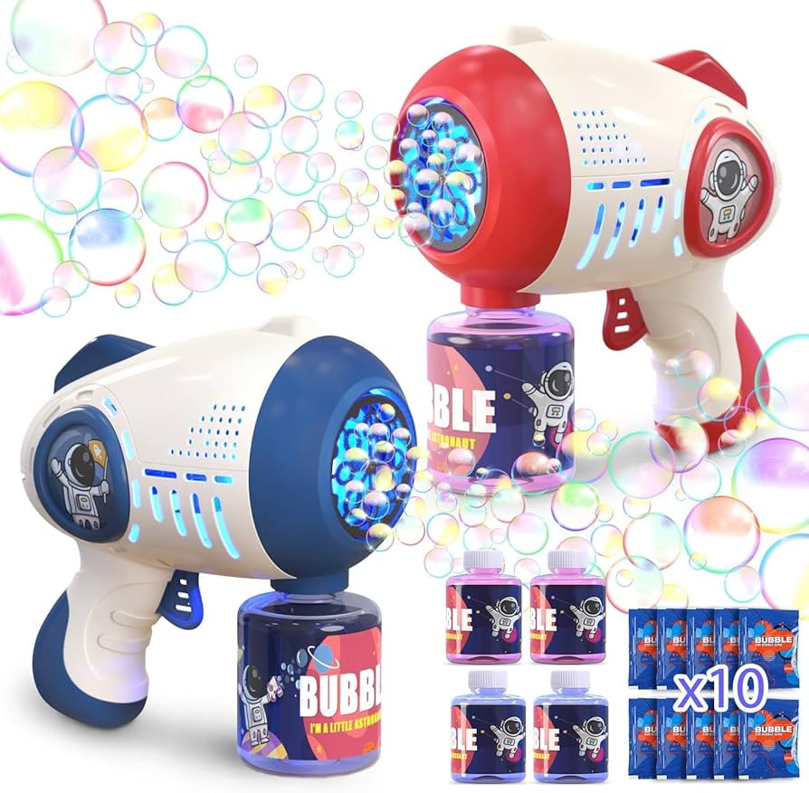 EagleStone 2 Bubble Guns Machine for Toddlers, 8 Hole Light Up Bubble Maker with 4 Refill Solutio... | Amazon (CA)
