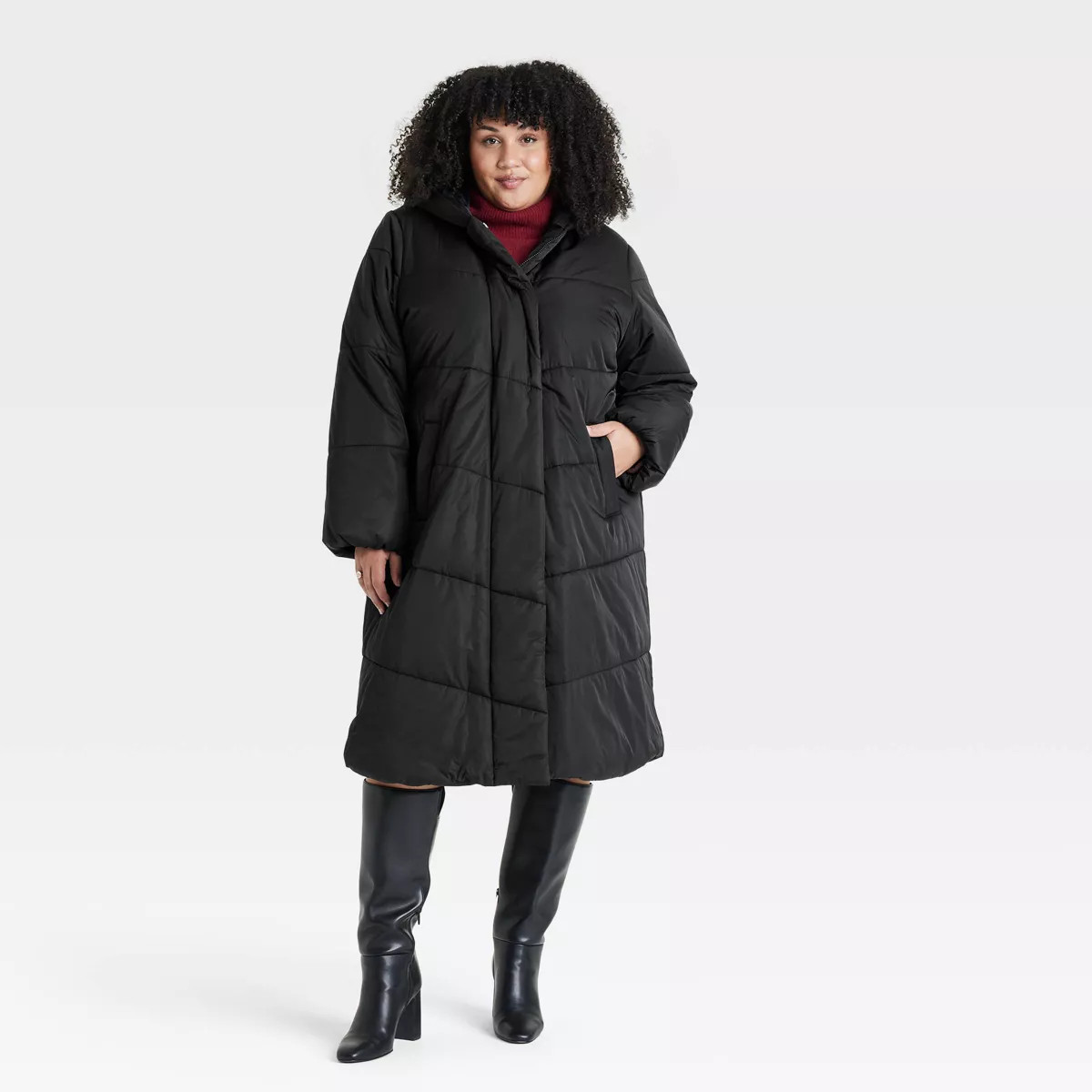 Women's Long Puffer Jacket - Ava & Viv™ | Target