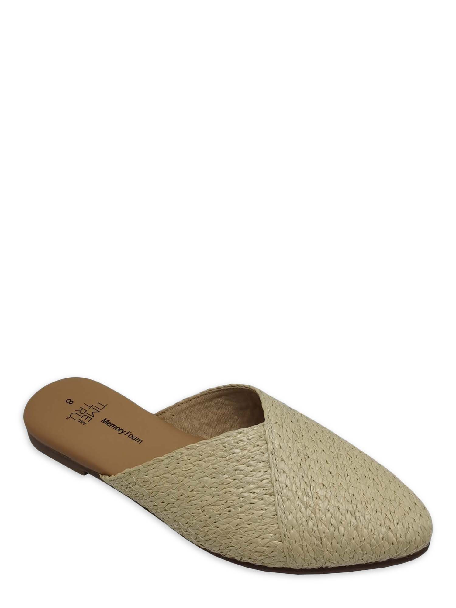 Time and Tru Women's Rafia Mule - Walmart.com | Walmart (US)