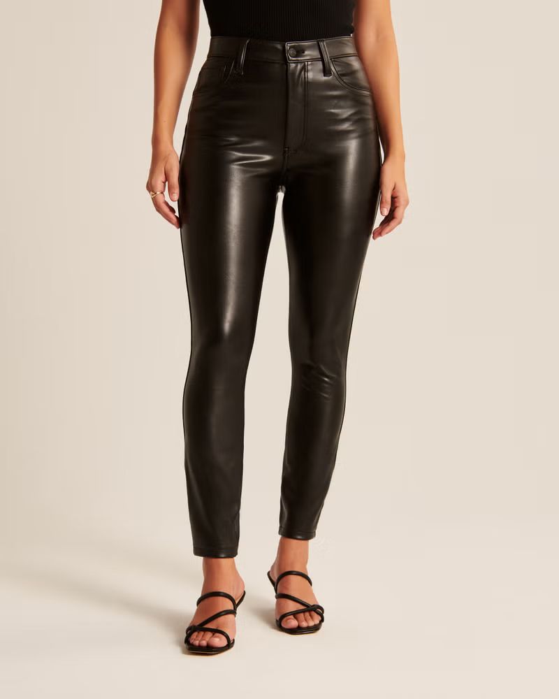 Curve Love Vegan Leather Skinny Pant | Abercrombie & Fitch (US)