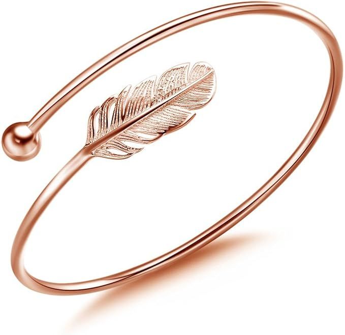 Women Bracelet Vintage Style Adjustable Feather Bangle | Amazon (CA)