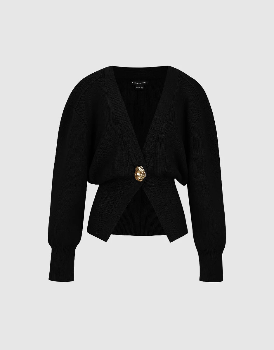V-Neck Knitted Cardigan | Urban Revivo