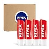 NIVEA Strawberry Lip Care - Tinted Lip Balm for Beautiful, Soft Lips - Pack of 4 | Amazon (US)