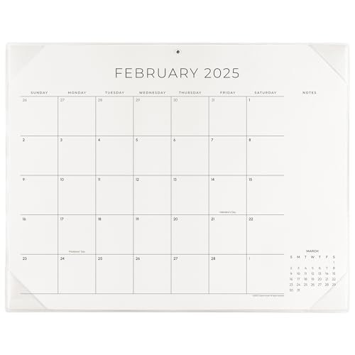 Cabbrix Simplified Desk Calendar 2025-2026 with Desktop Mat, Large Desk Pad Calendar 21" x 16-1/2" Runs from Jan 2025 to Jun 2026, Monthly Desktop Calendar for Home School and Office (Transparent) | Amazon (US)