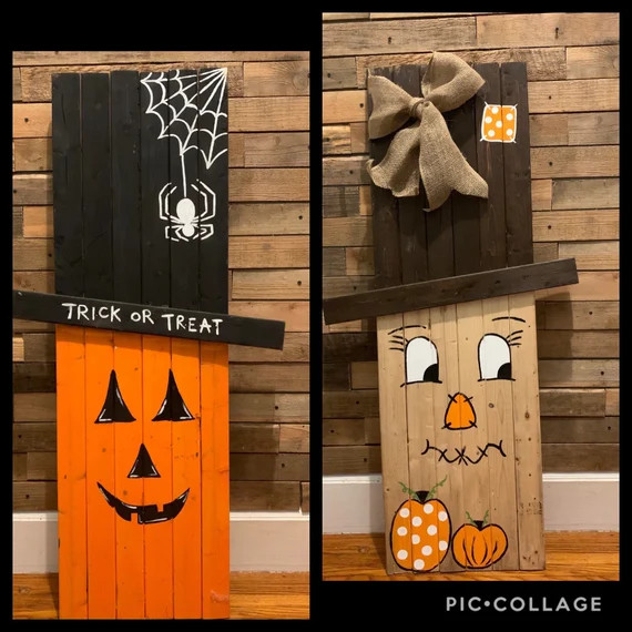 4ft Pallet Scarecrow Snowman and Pumpkin | Etsy | Etsy (US)