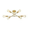 MEIXISUE Gold Modern Sputnik Chandelier Ceiling Light Fixtures,6-Lights Industrial Metal Semi Flu... | Amazon (US)