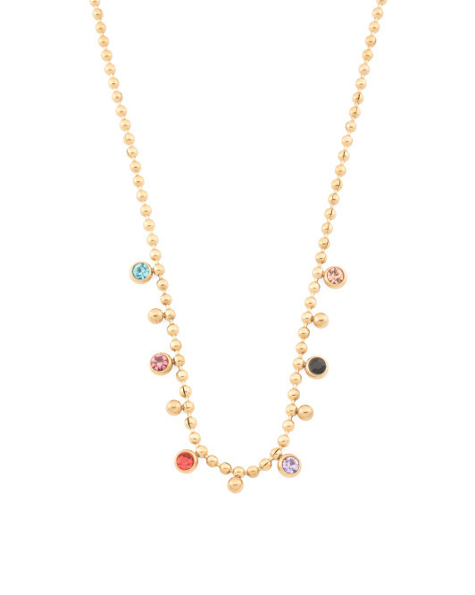 Fruttie Multi Stone Ball Link Necklace | TJ Maxx