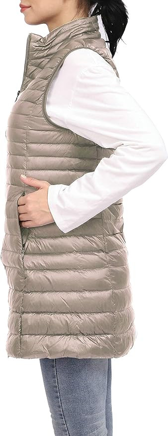 ELFJOY Women's Ultra Light Long Down Vest | Amazon (US)