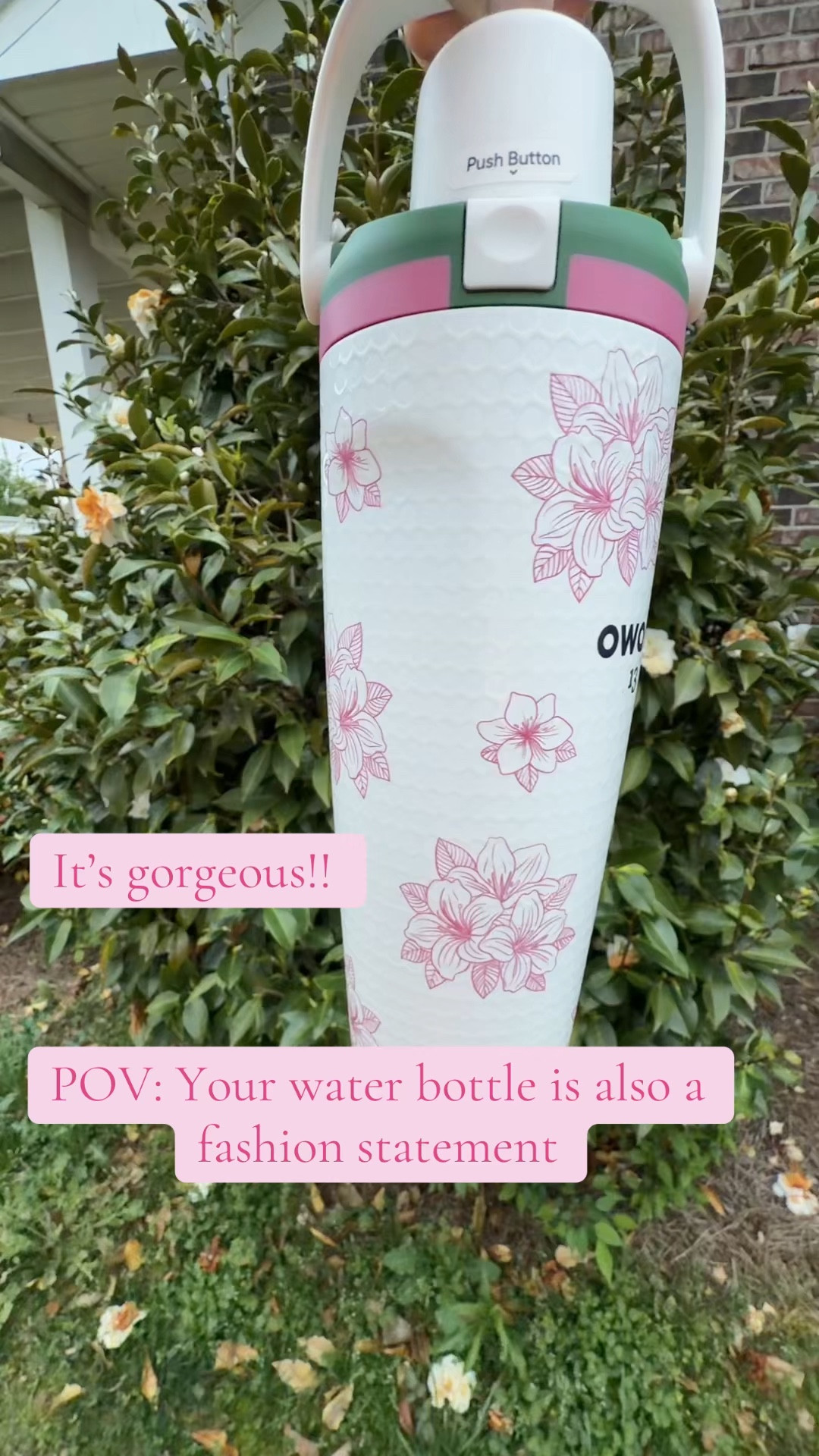 Maybe I’ll drink more water!! Haha it’s a gorgeous cup!! #themasters #owalawaterbottle 

#LTKSeasonal #LTKfitnessgoals #LTKselfcare