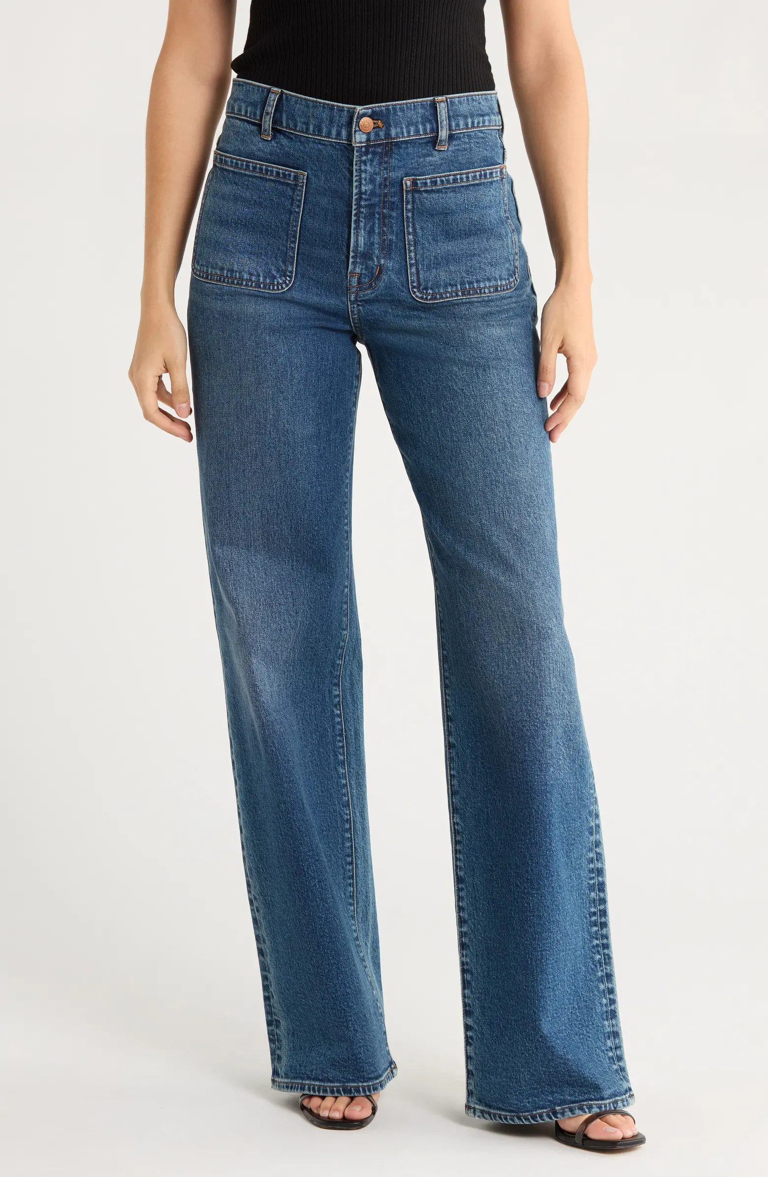 The Perfect Vintage Patch Pocket Wide Leg Jeans | Nordstrom Rack